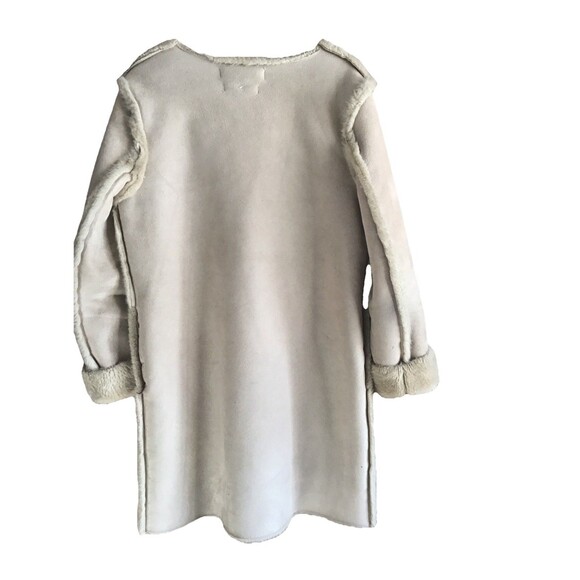 H&M Penny Lane Style Faux Shearling Coat Cream Boho 70s Women's Sz 6 - Picture 5 of 8